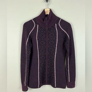 SmartWool Cardigan Sweater Full Zip Small Merino Blend Jacket Design Women’s